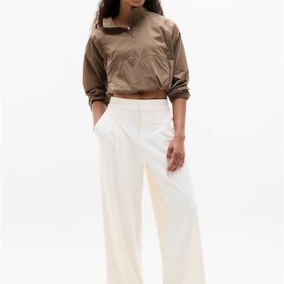 Athleta Pants - Athleta Cream Wide-Leg Trousers